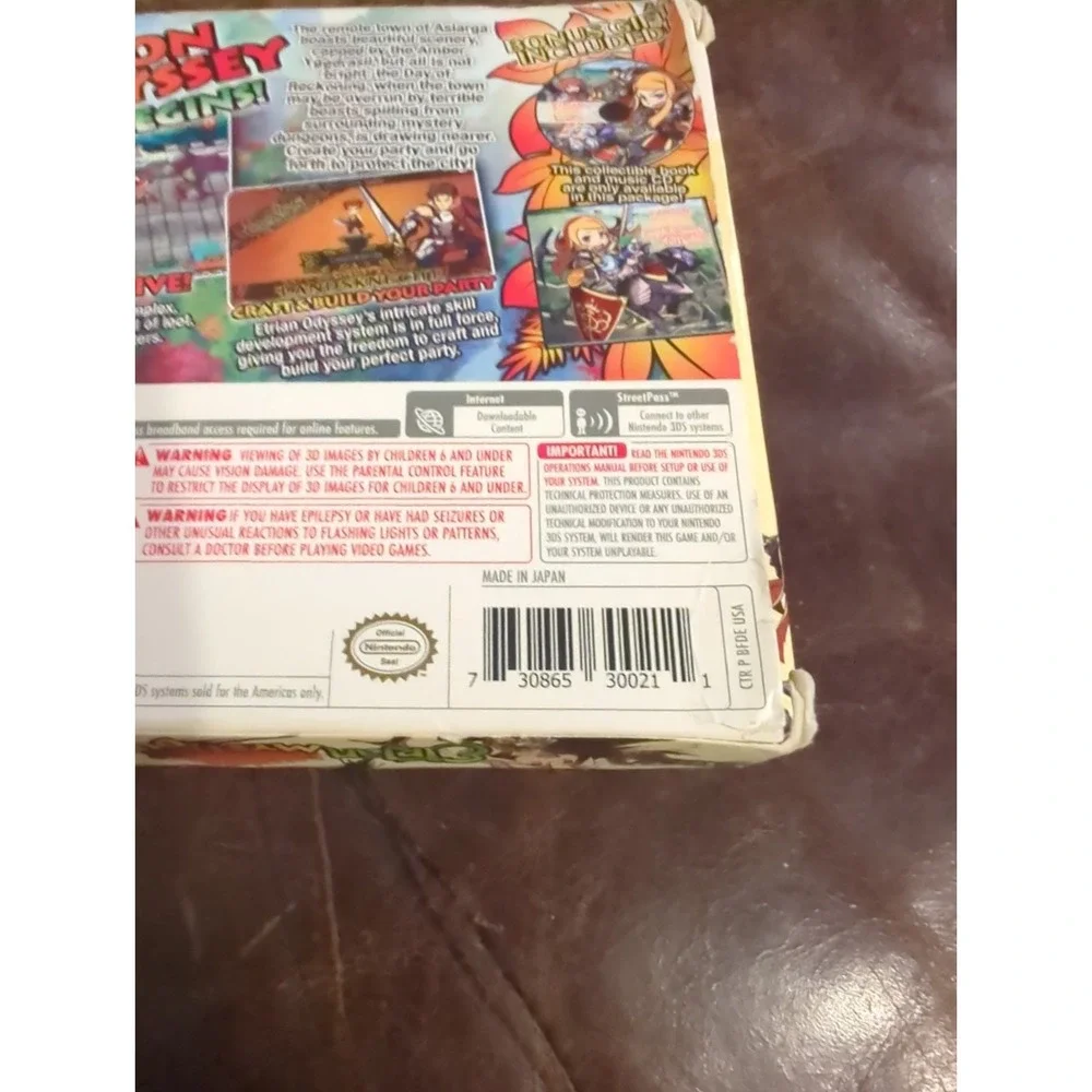 Etrian Mystery Dungeon Special Edition Nintendo 3DS 2015 CIB Outer Box Music CD